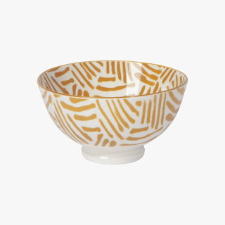 Ochre Lines Stamped Bowl | Duman Home