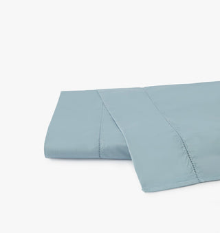 Signature Hemstitch Organic Top Sheet Poolside Detail | Duman Home