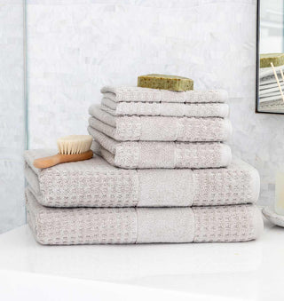 Lightweight Waffle Towel Bundle in Bathroom | Duman Home