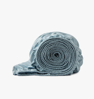 Signature Hemstitch Organic Fitted Sheet Poolside Color | Duman Home