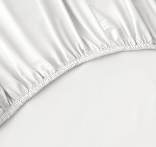 Percale Organic Sheet Set White Detail | Duman Home