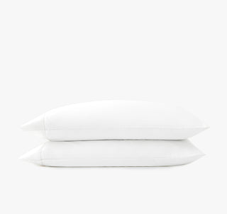 Signature Hemstitch Organic Pillowcase Set White | Duman Home